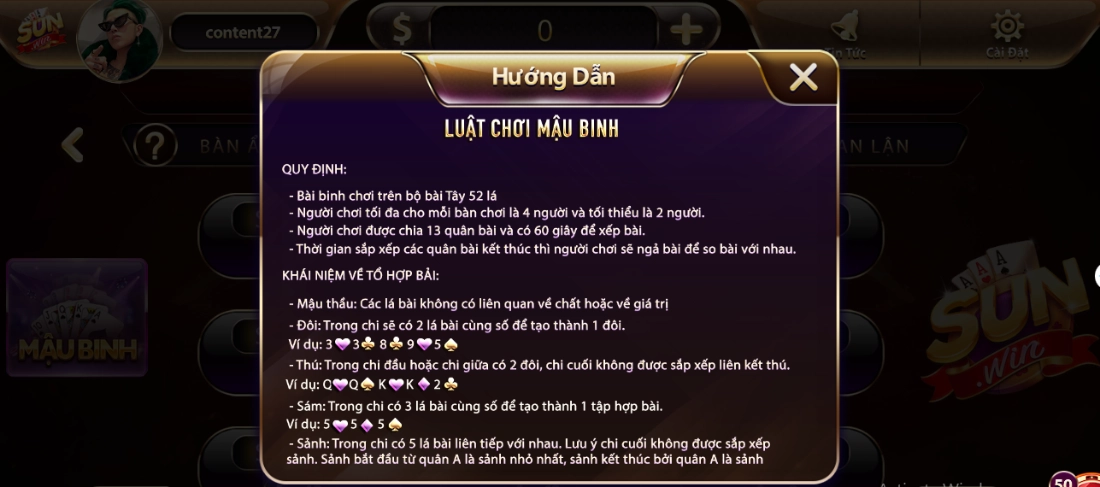 Mẹo đánh mậu binh Sunwin online của cao thủ 