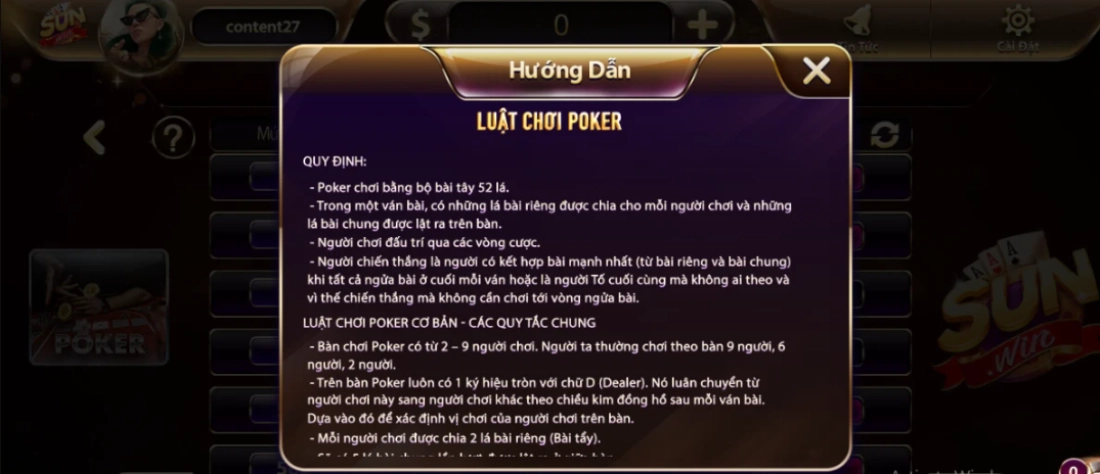 Sử dụng cách chơi poker 